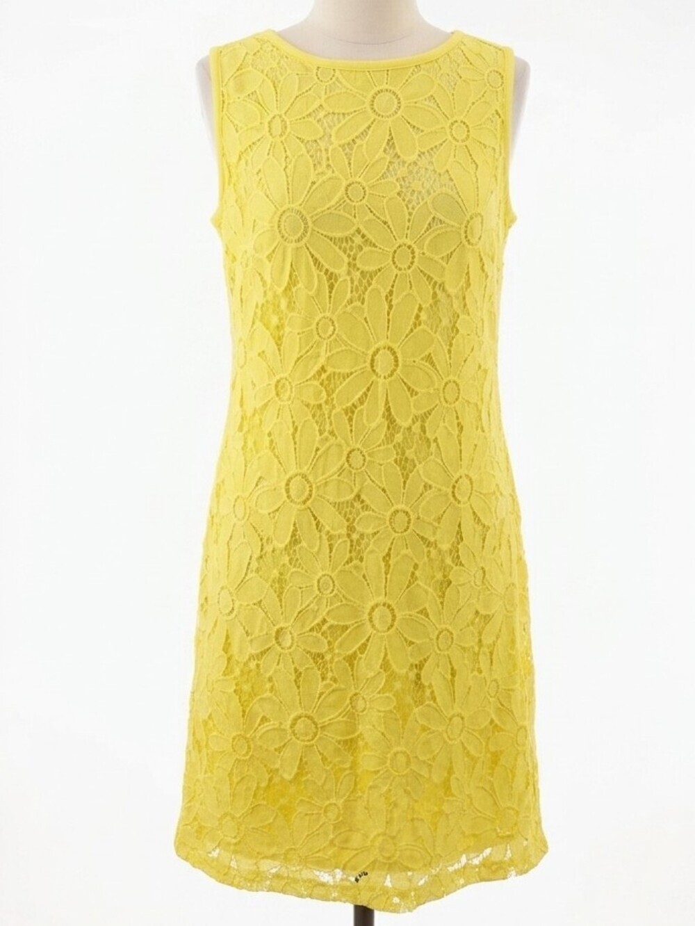 Pappagallo Yellow Floral Lace Dress